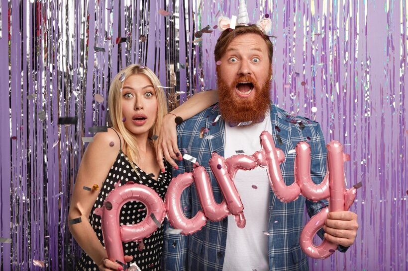 Lustige Fotobox-Requisiten für Partys und Hochzeiten