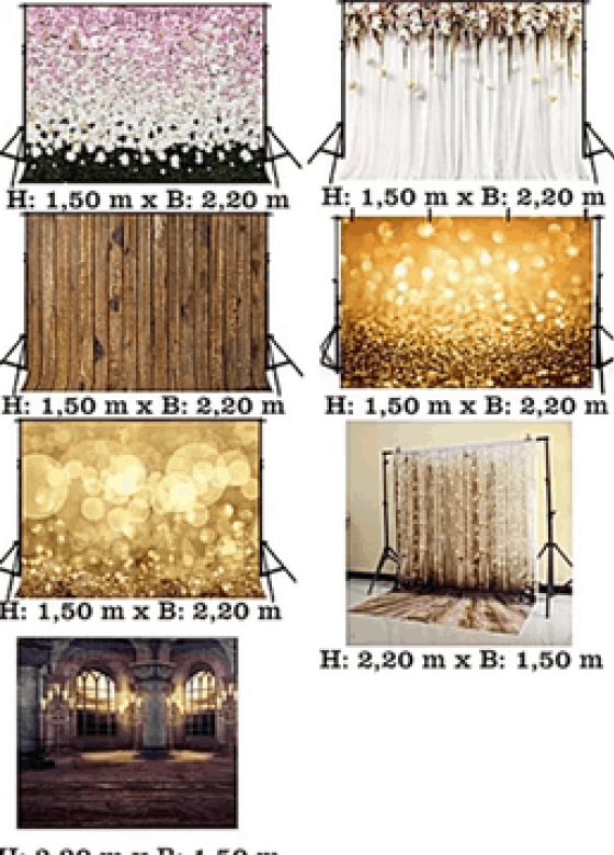 Fotobox Hintergründe für Hochzeit in Herford