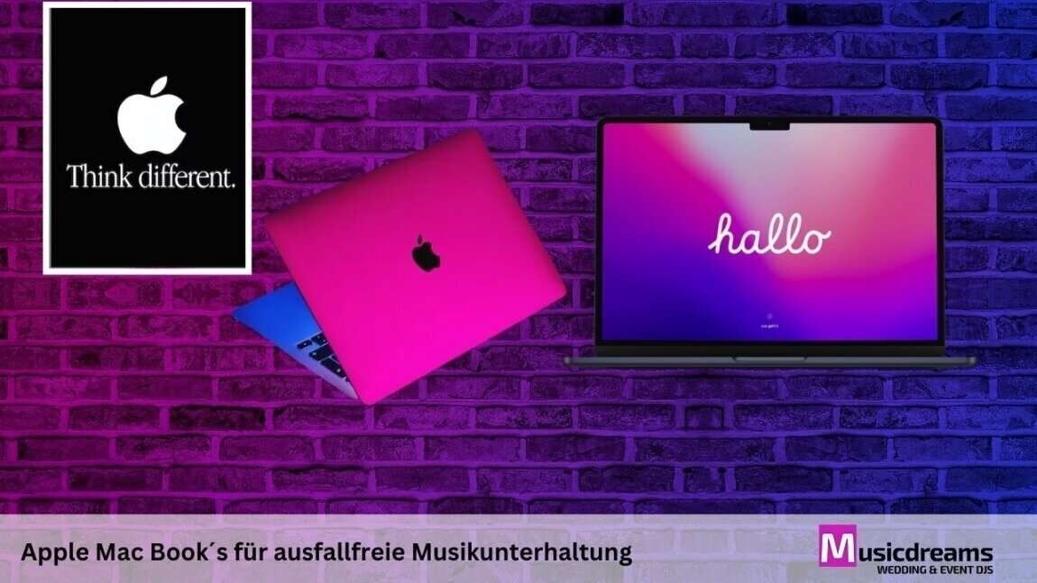 MacBook mit professioneller DJ-Software für Hochzeiten und Events