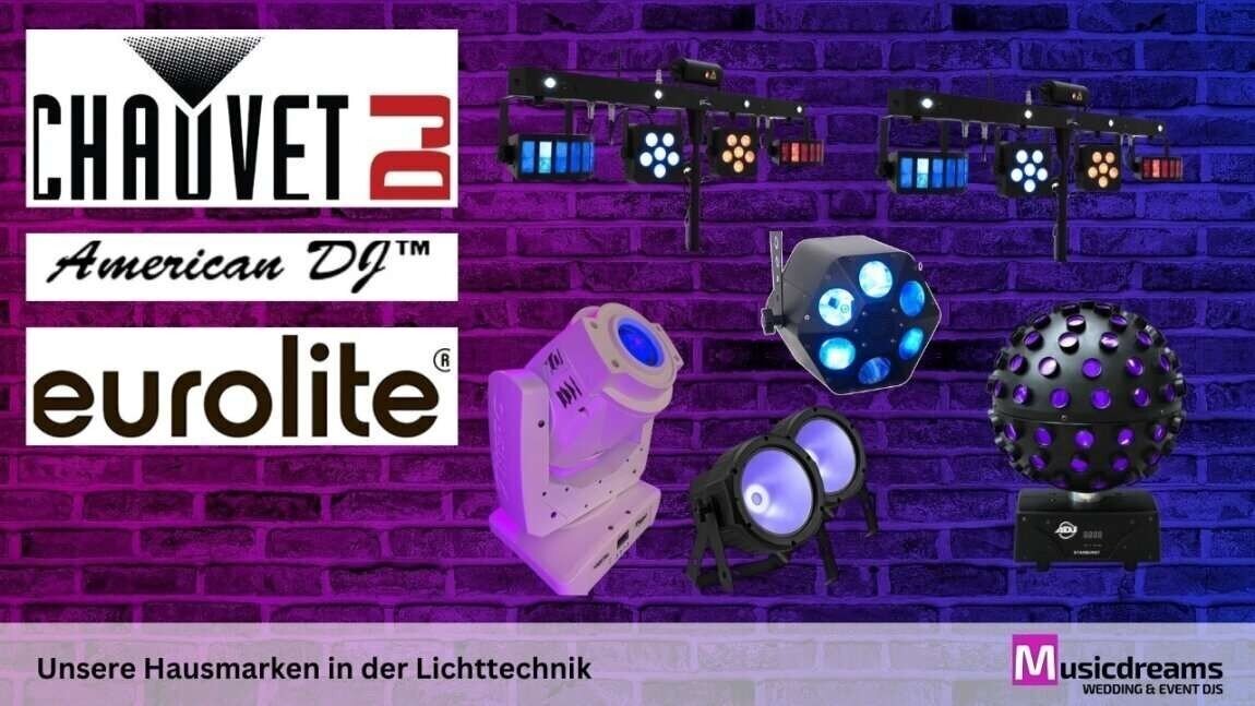 Moderne Lichttechnik von Musicdreams – perfekte Atmosphäre für Hochzeiten