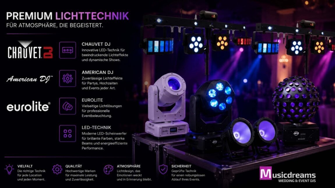 Eventtechnik im Einsatz – qualitative Lichttechnik von Chauvet und Eurolite sorgt für beeindruckende Beleuchtung auf Veranstaltungen