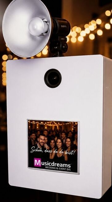 Musicdreams Fotobox Pure Digital für fotobox mieten in OWL – moderne digitale Fotobox für Events und Feiern