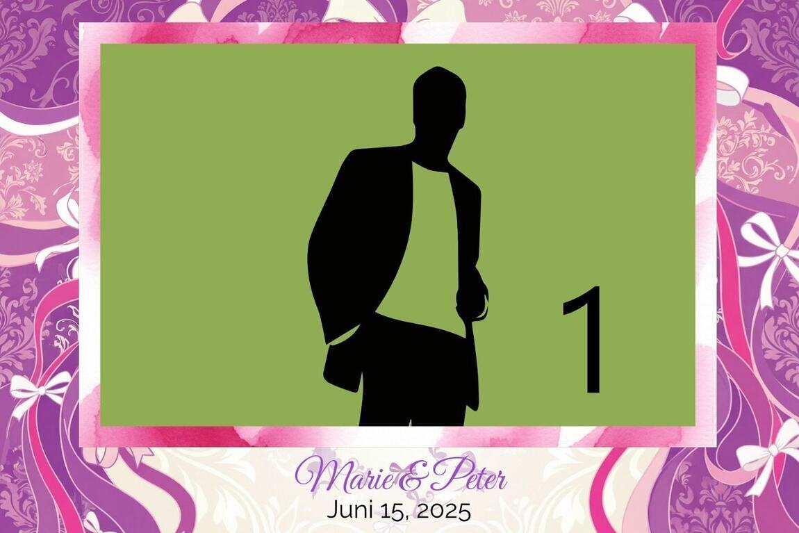 10 Lila-Pink Layout einer Fotobox mieten in OWL für Hochzeiten, Geburtstage und Events